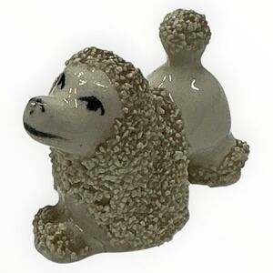 Vintage‎ Porcelain Spaghetti Poodle Dog Figurine Minature White